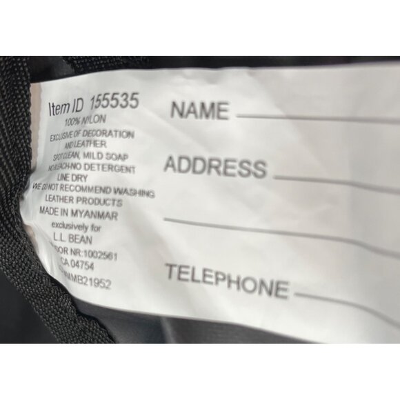 L.L.Bean Black Extra Large Duffel Bag With Handles & Shoulder Strap 30"x14"x14" - Picture 7 of 11